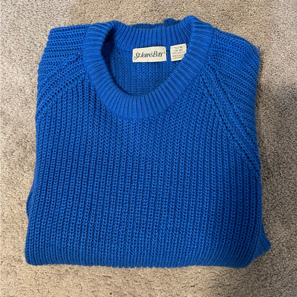 oversized vintage blue sweater